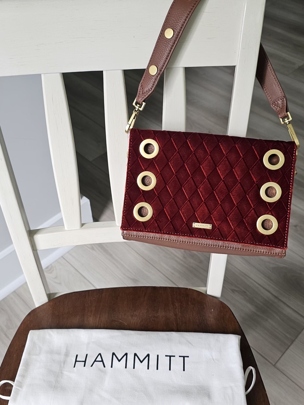 Hammitt Montana Clutch | Monarch Velvet​/​Antique Gold | Sml